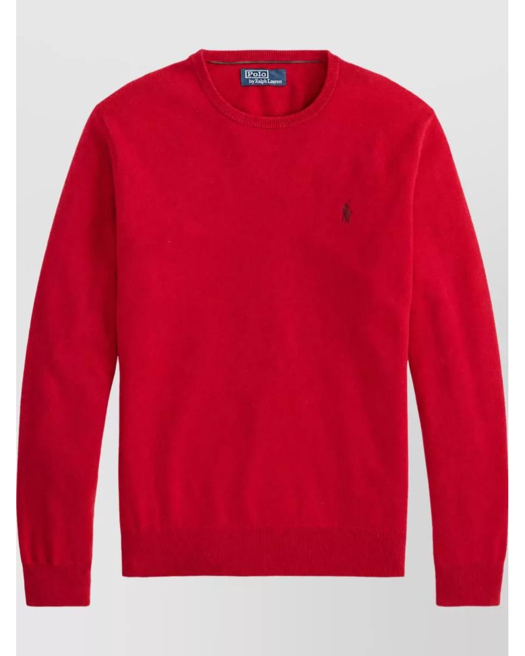 Polo Ralph Lauren Red Wool Long-Sleeve Jumper for men