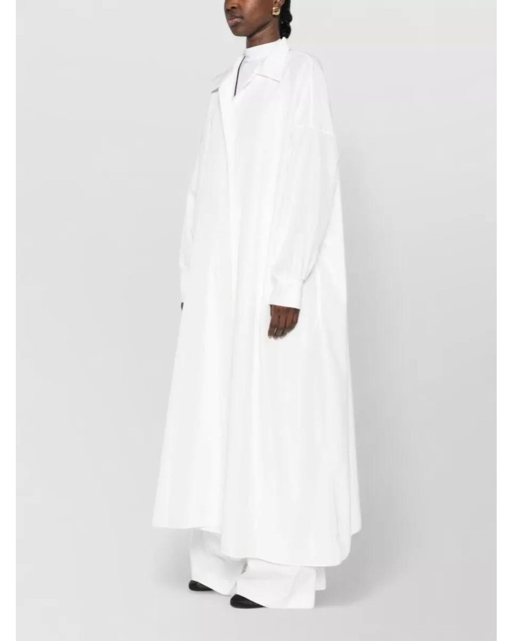Norma Kamali White Oversized Shirt Dress