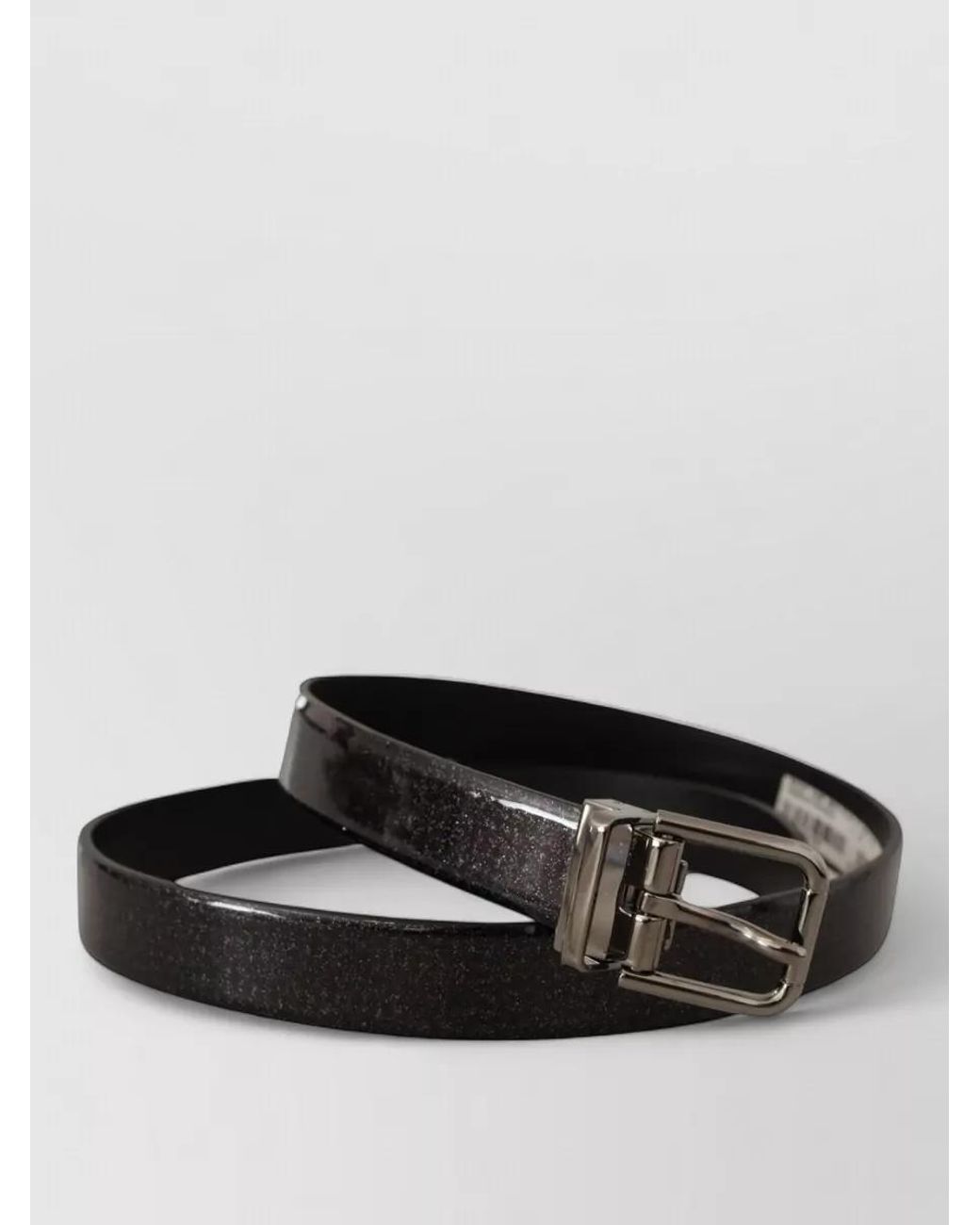 Dolce & Gabbana Gray Patent Leather Belt for men