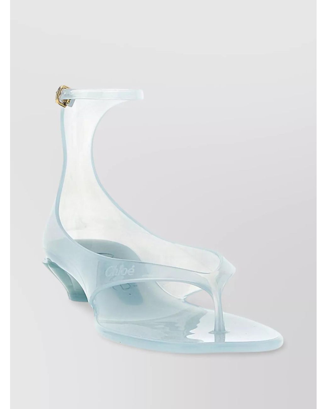 Chloé Blue Transparent Jelly Thong Sandals