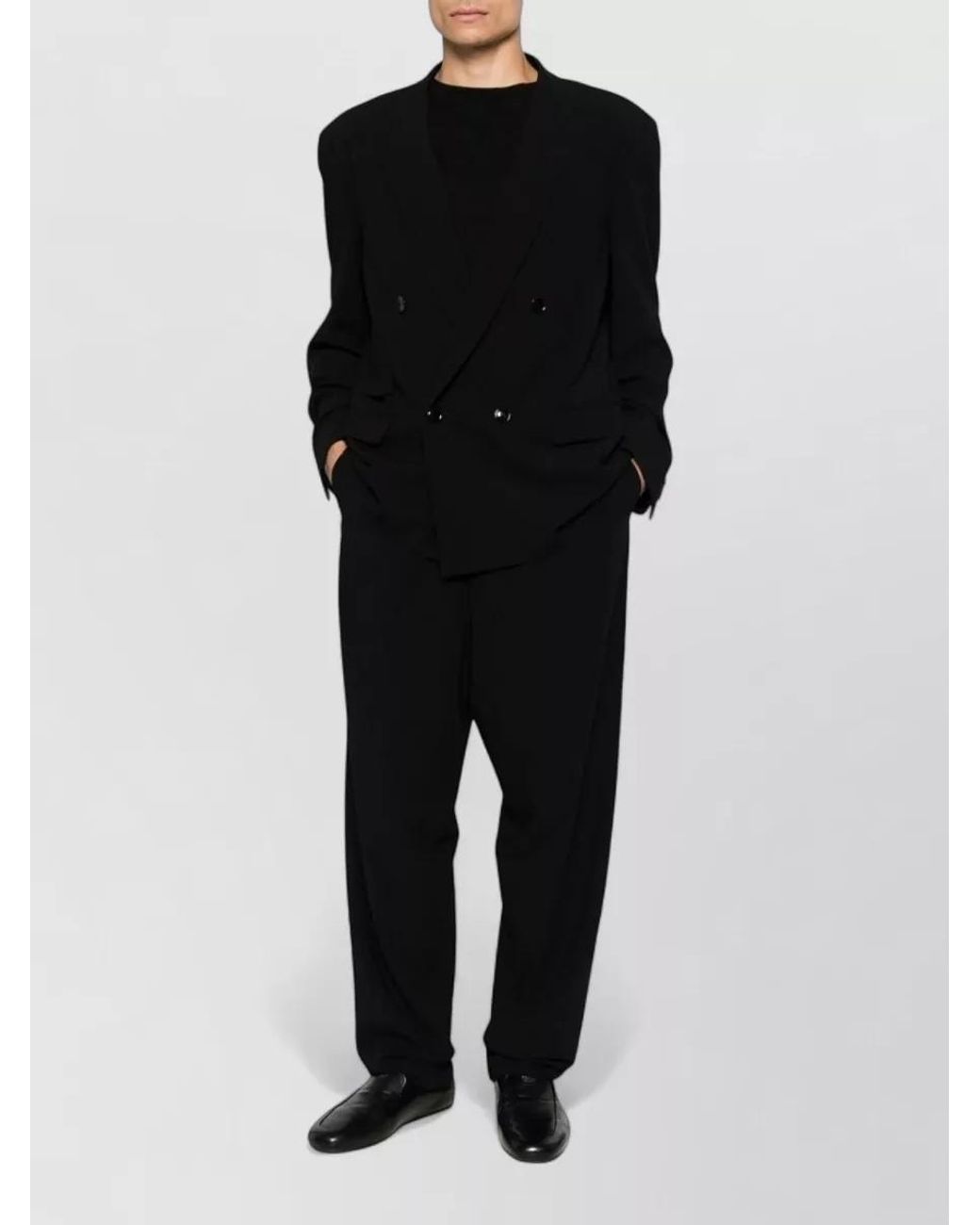 Giorgio Armani Black Virgin Wool Suit for men