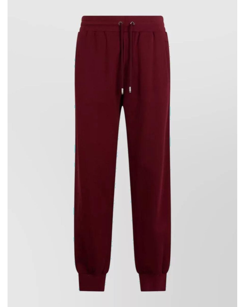 Dolce & Gabbana Red Cotton Track Pants for men