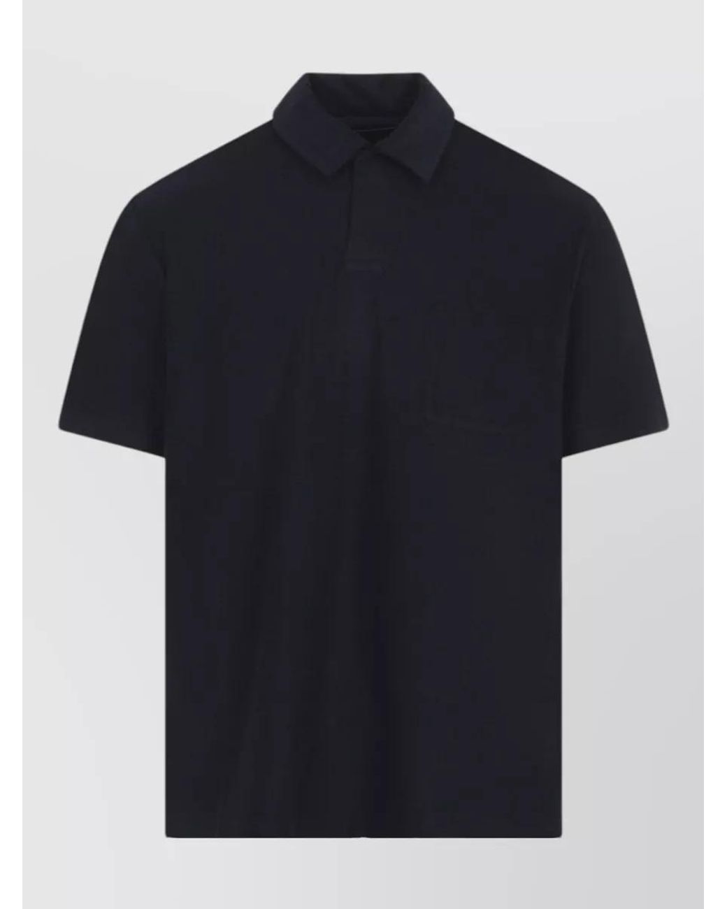 Ralph Lauren Blue Silk Cotton Short-Sleeve Polo Shirt for men