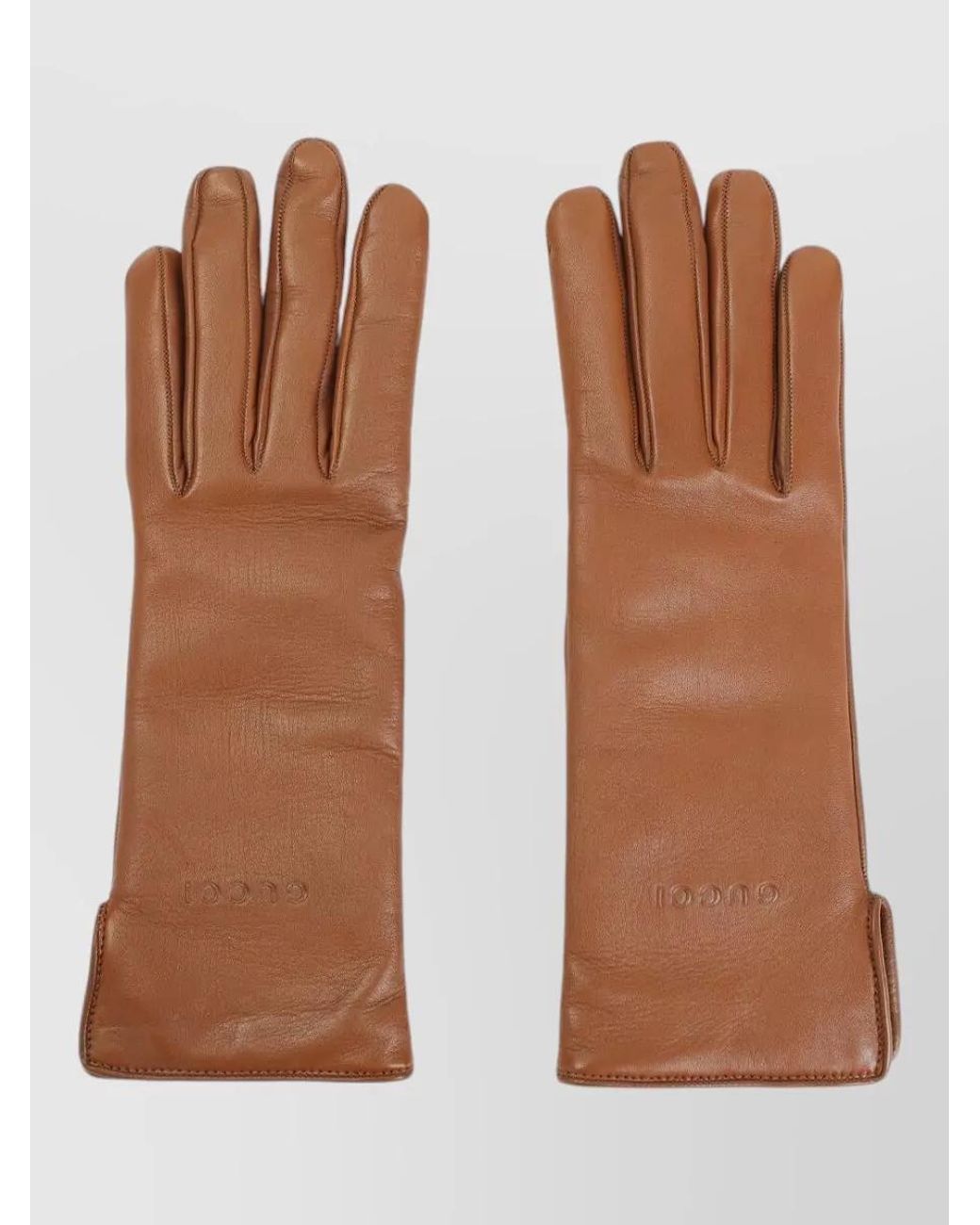 Gucci Brown Leather Gloves