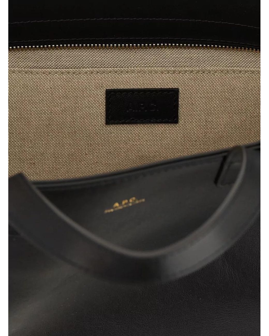A.P.C. Black Drummer Small Leather Shoulder Bag