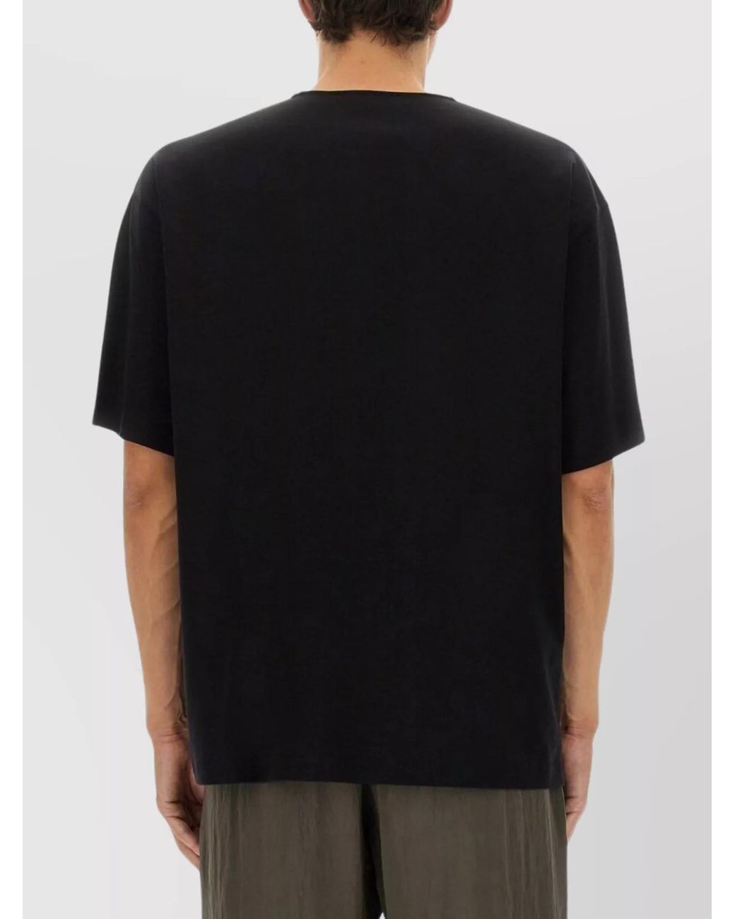 Lemaire Black Silk Cotton Relaxed-Fit Short-Sleeve T-Shirt for men