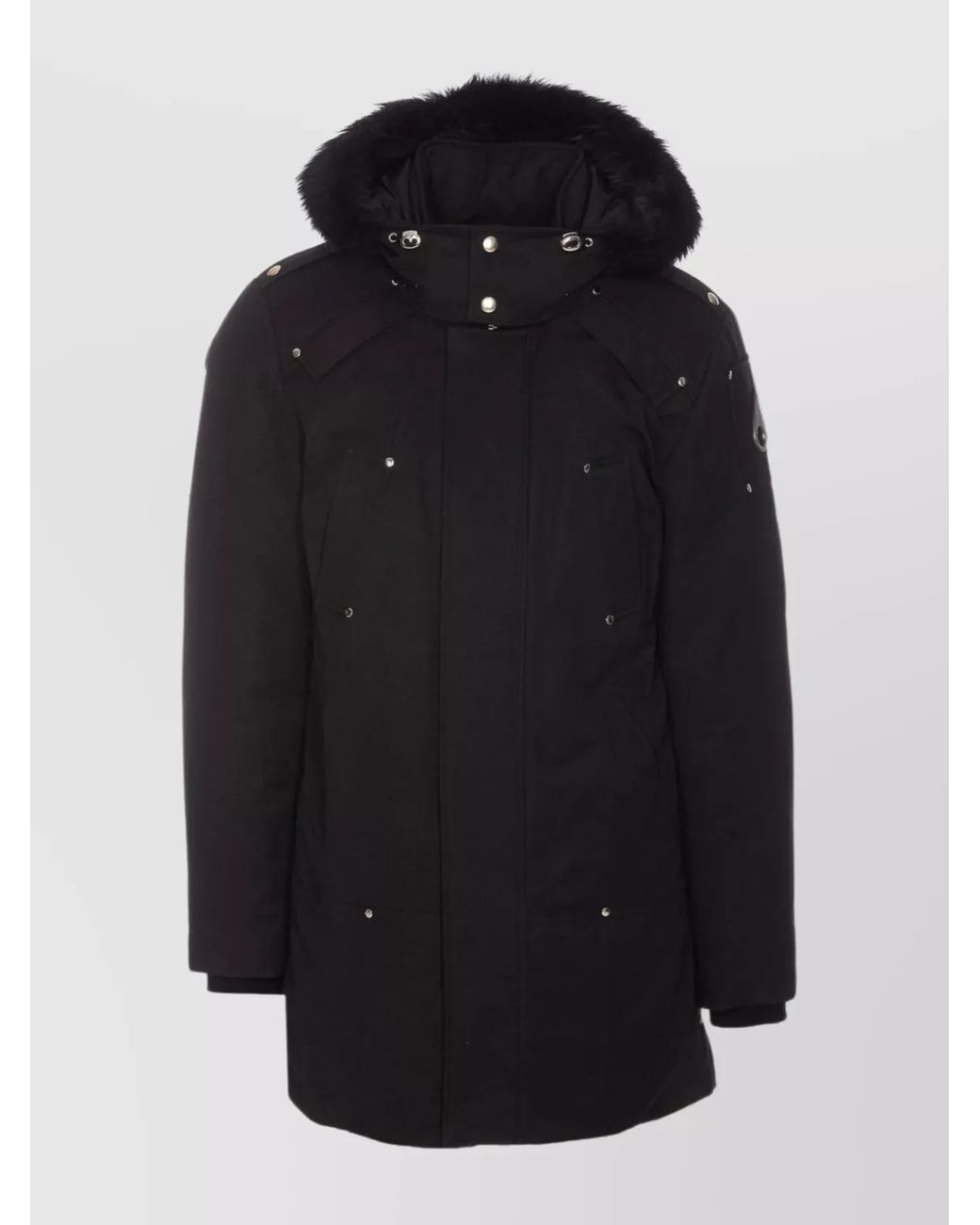 Moose Knuckles Black Cotton Parka