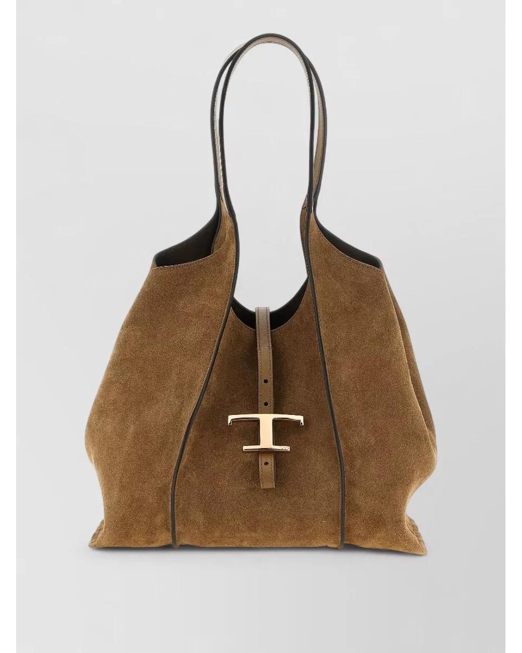 Tod's Natural T Timeless Medium Leather Shoulder Bag