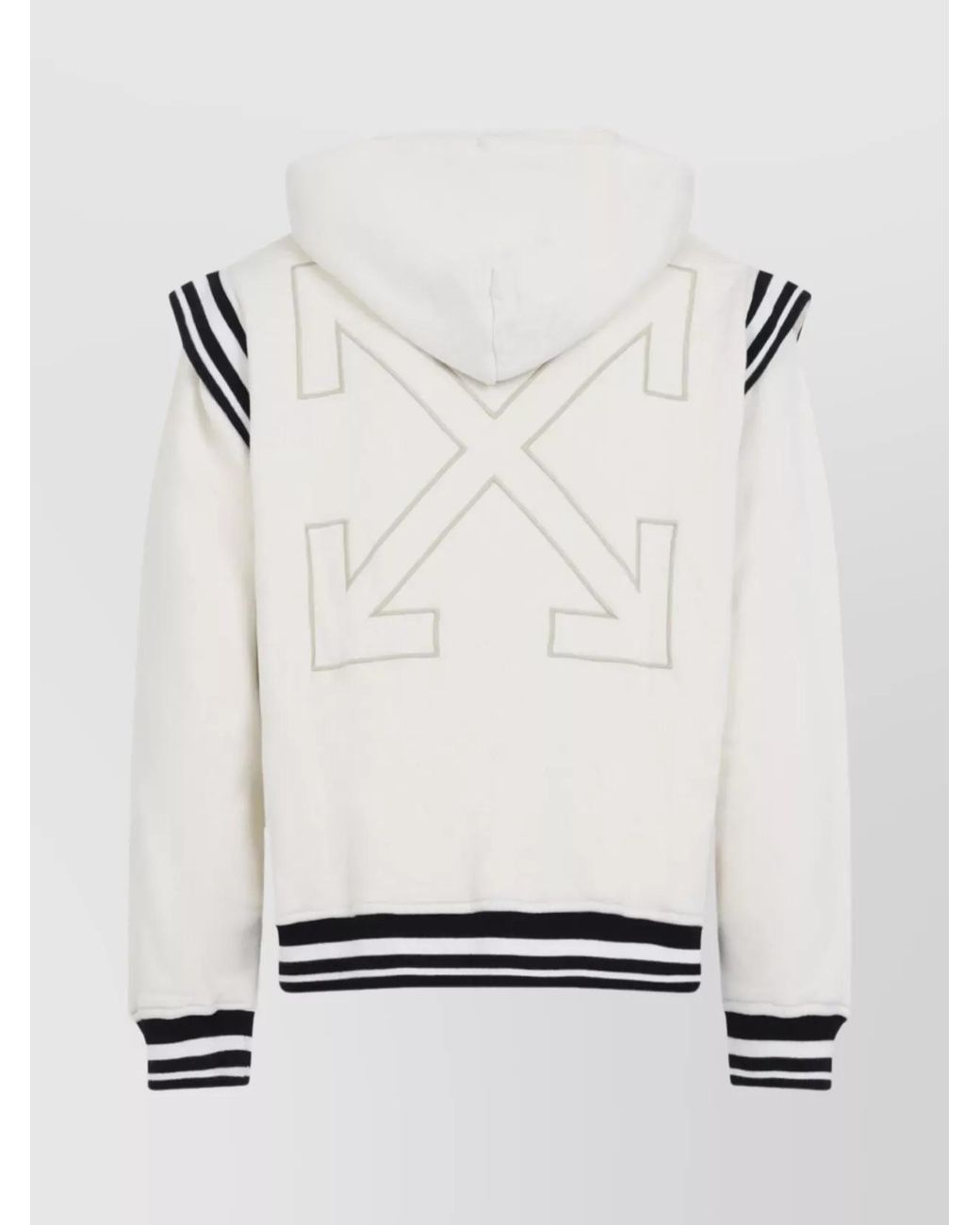 Off-White c/o Virgil Abloh White Cotton Button-Up Hoodie for men