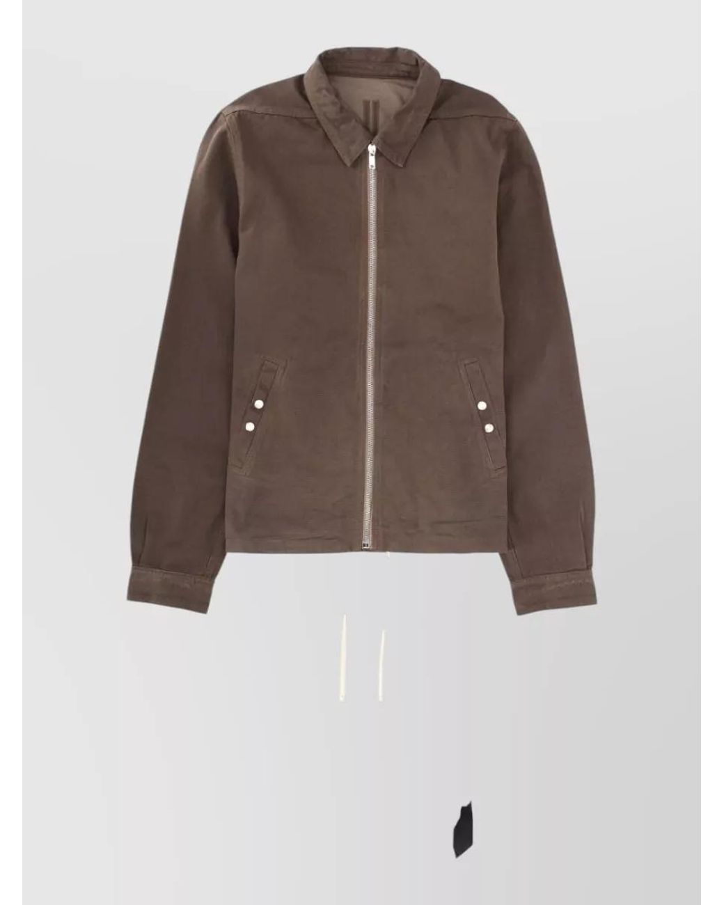 Rick Owens Brown Cotton Single Breasted Coat for men