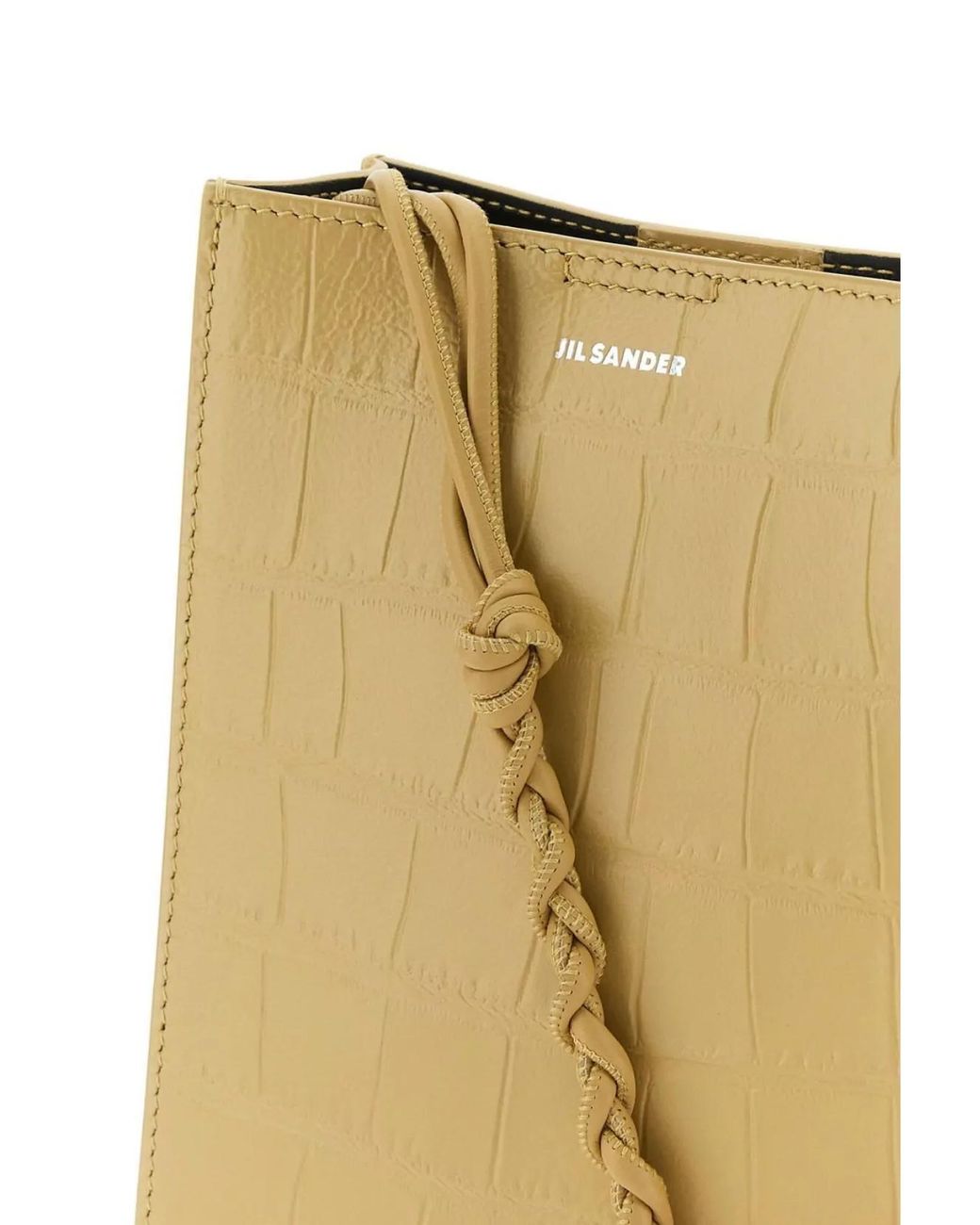 Jil Sander Yellow Tangle Small Leather Cross-Body Bag