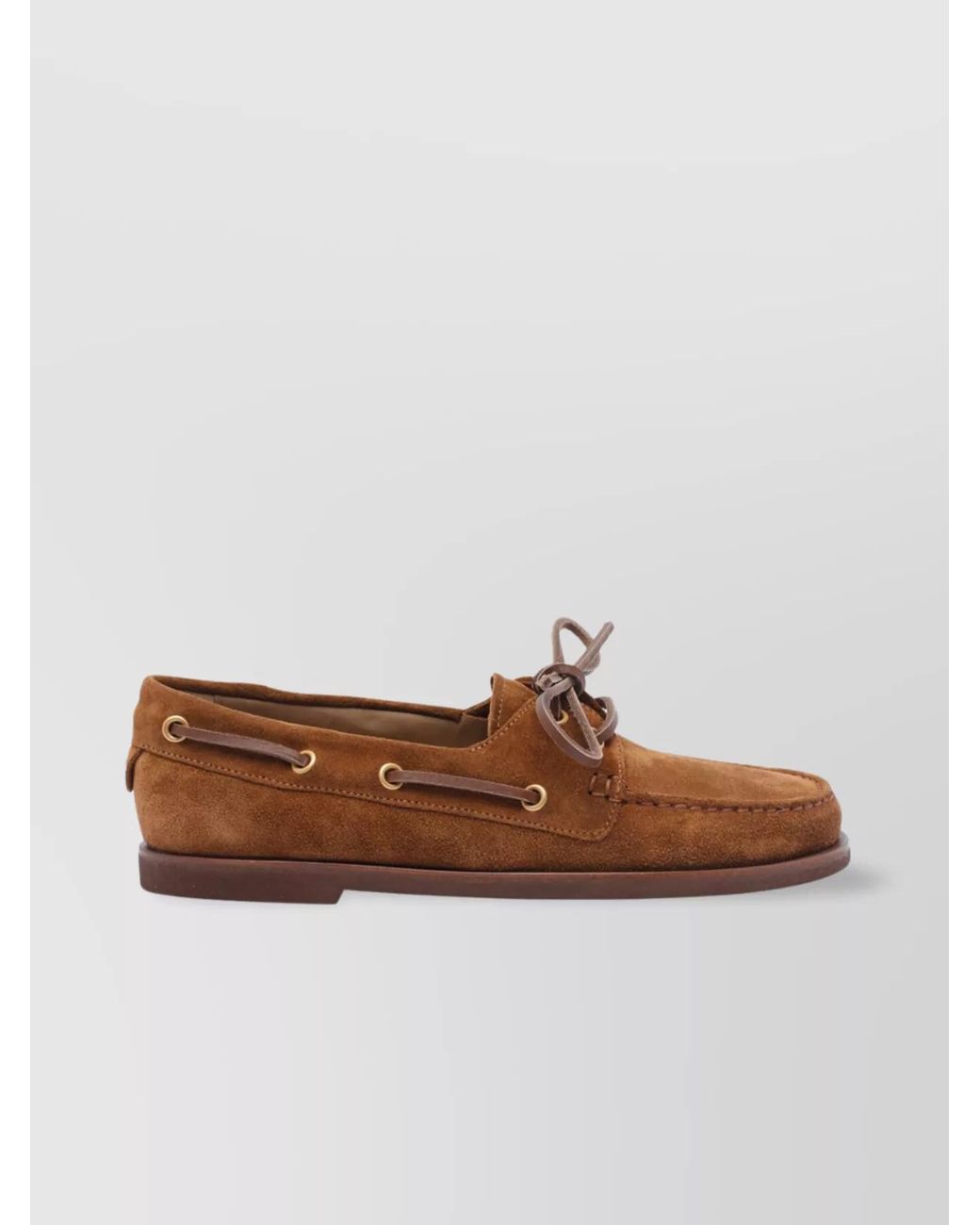 Gianvito Rossi Brown Suede Leather Vandée Loafers
