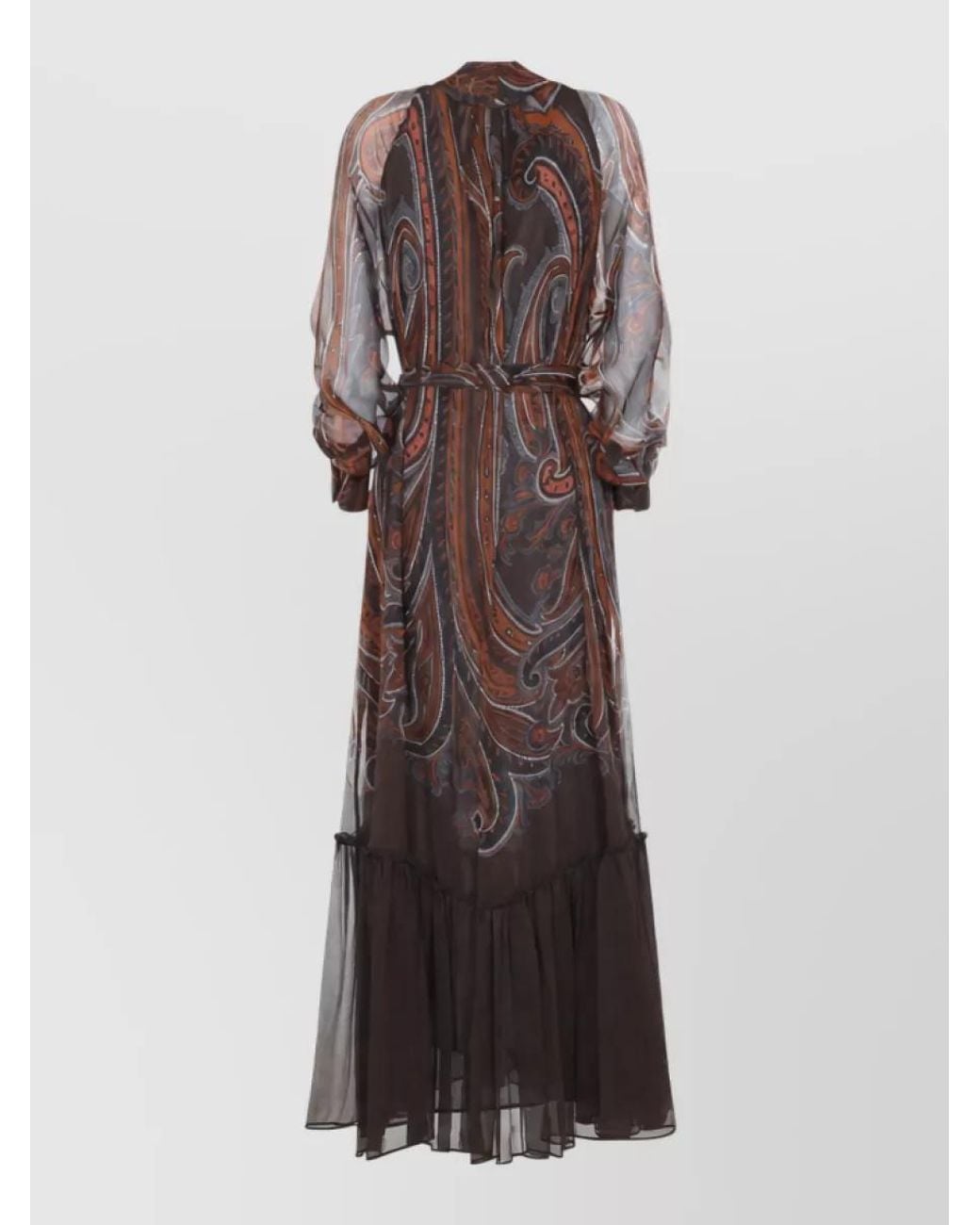 Etro Multicolor Silk Printed Maxi Dress