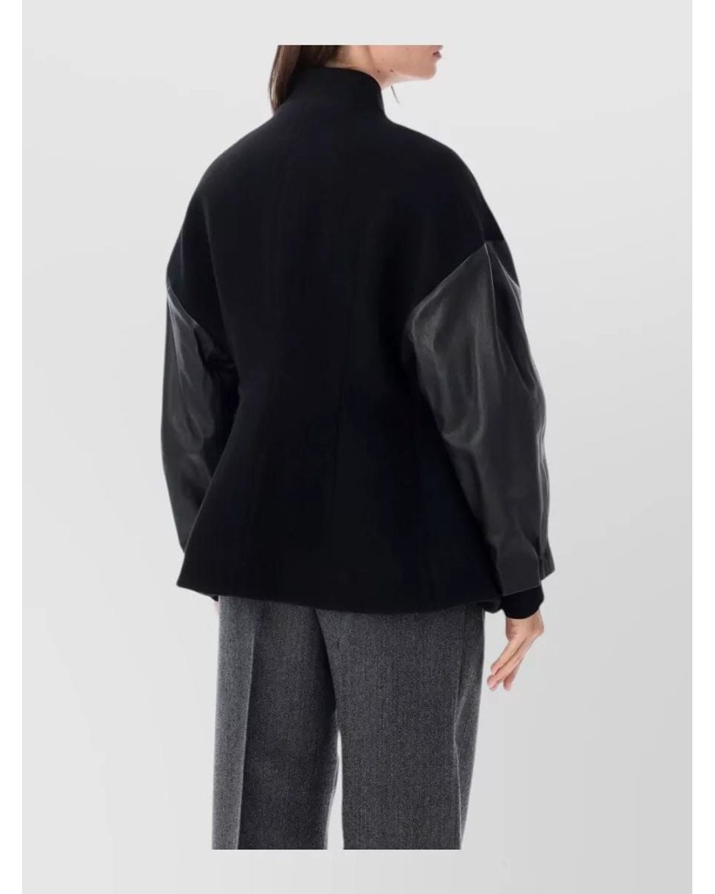 Totême Blue Wool And Cashmere Varsity Jacket