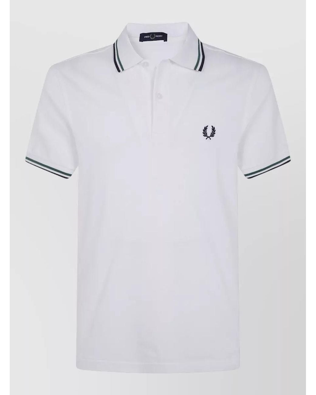 Fred Perry White Cotton Polo Shirt for men