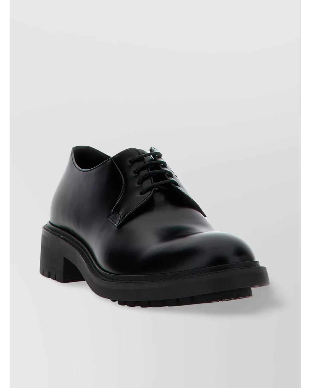 Saint Laurent Black Leather Lace-Up Shoes for men