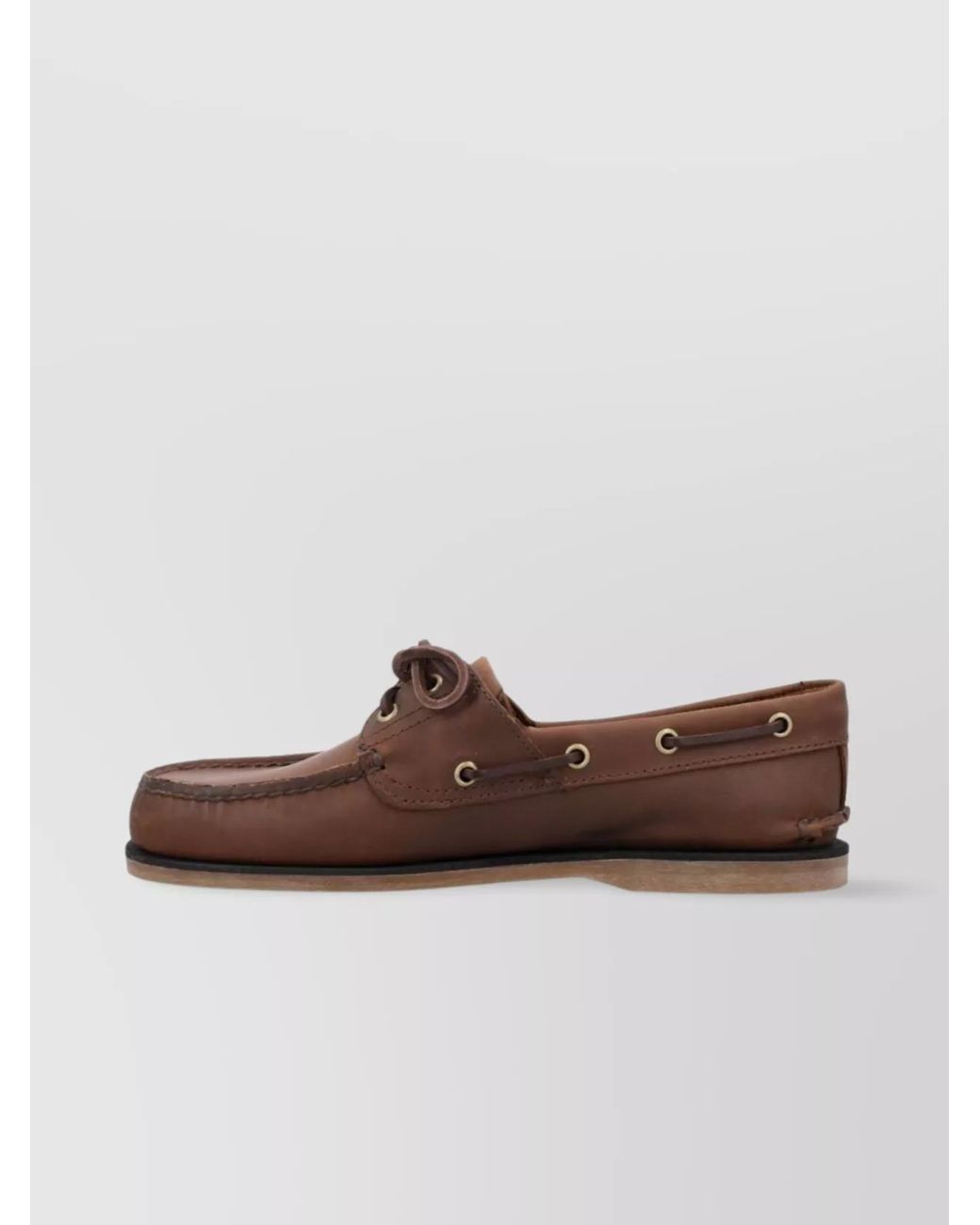 Timberland Brown Boat Shoes Eyelet Detailing for men