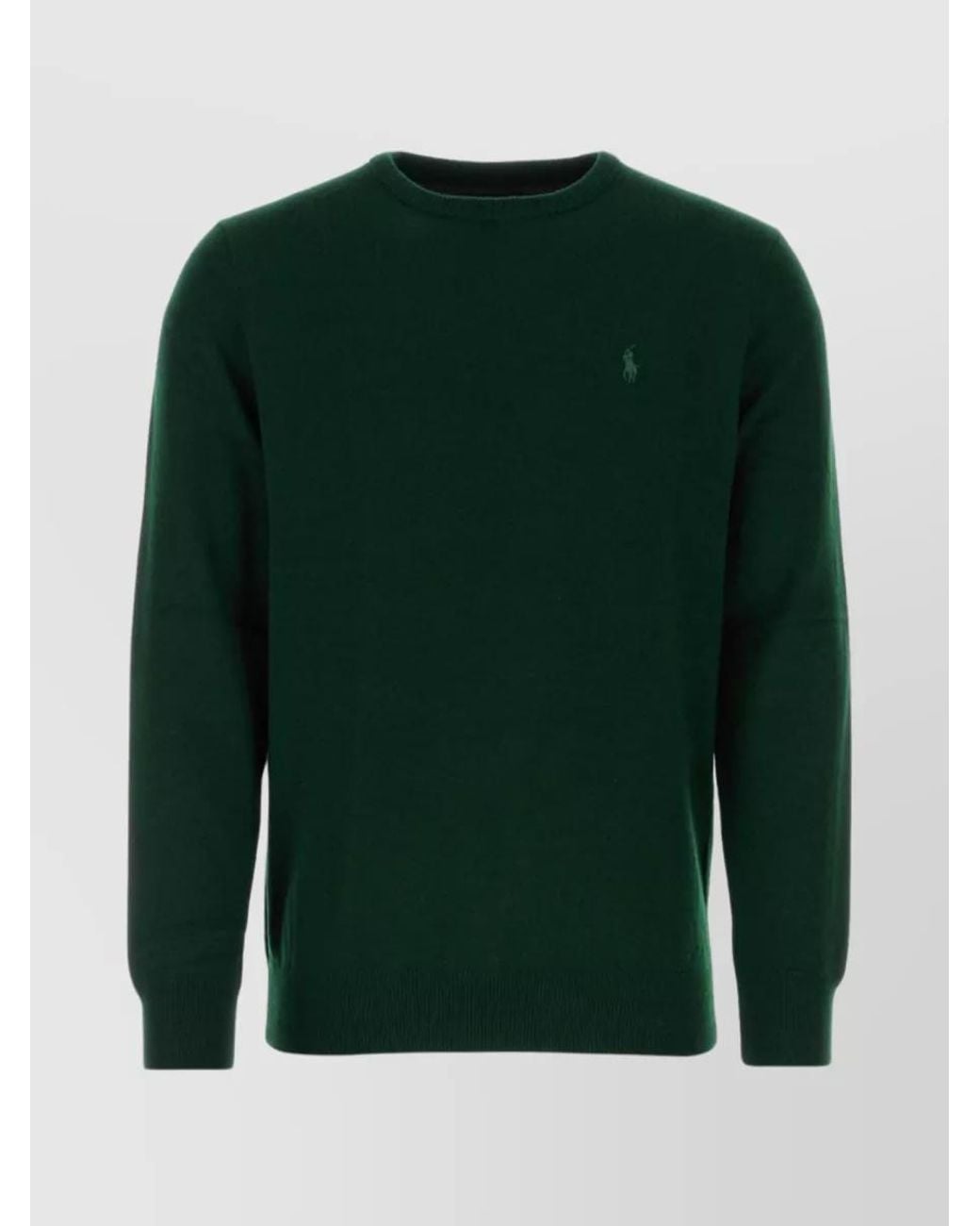 Polo Ralph Lauren Green Wool Ribbed Crewneck Sweater for men
