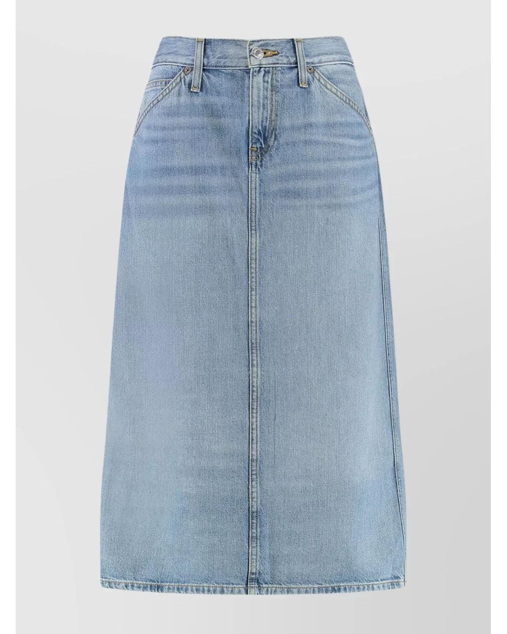 Re/done Blue Denim Skirt