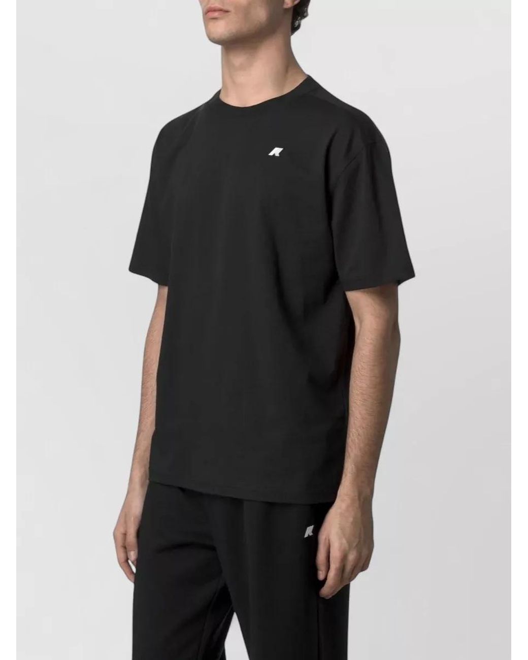 K-Way Black Cotton Jersey Loose-Fit T-Shirt for men