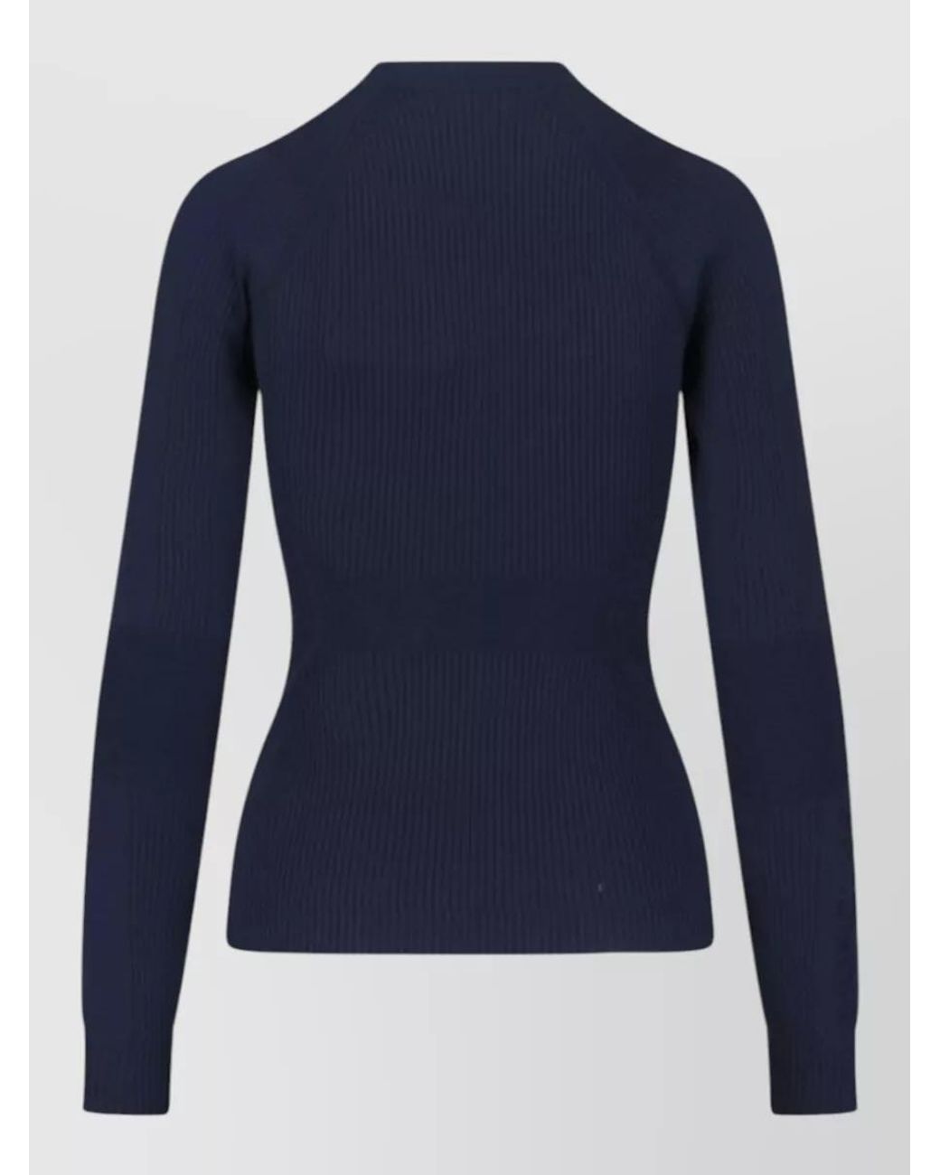 Moncler Blue Ribbed Crewneck Sweatshirt