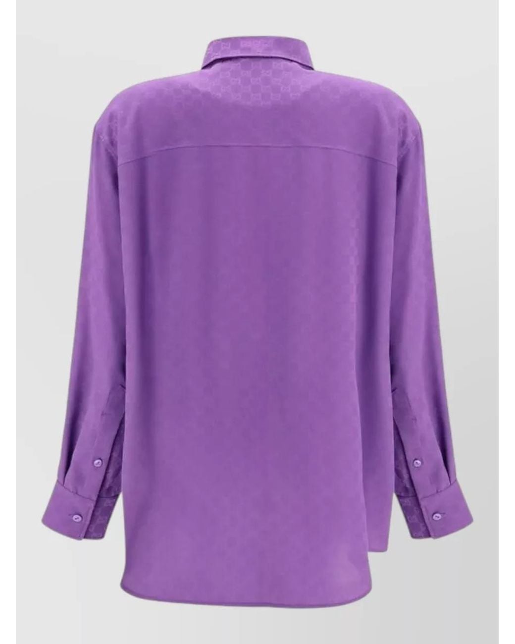 Gucci Purple Silk Shirt