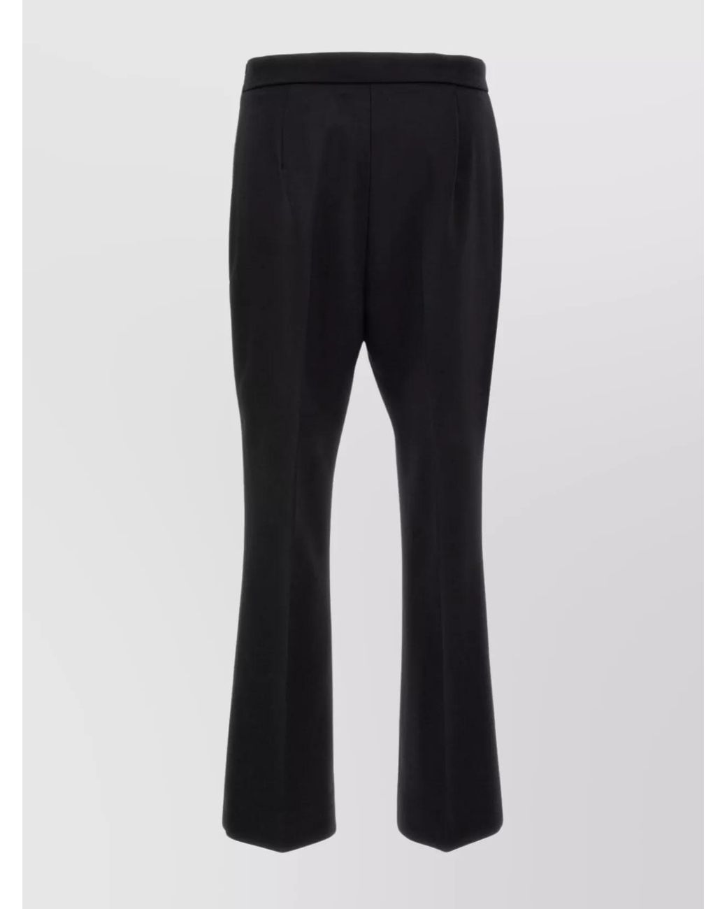 Max Mara Blue Virgin Wool Straight-Leg Trousers
