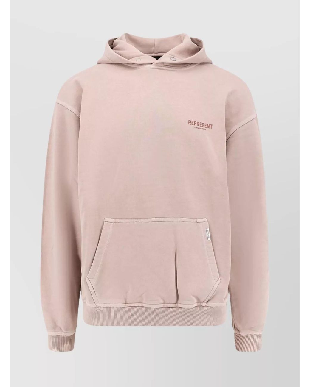 Represent Pink Cotton Oversized Hoodie for men