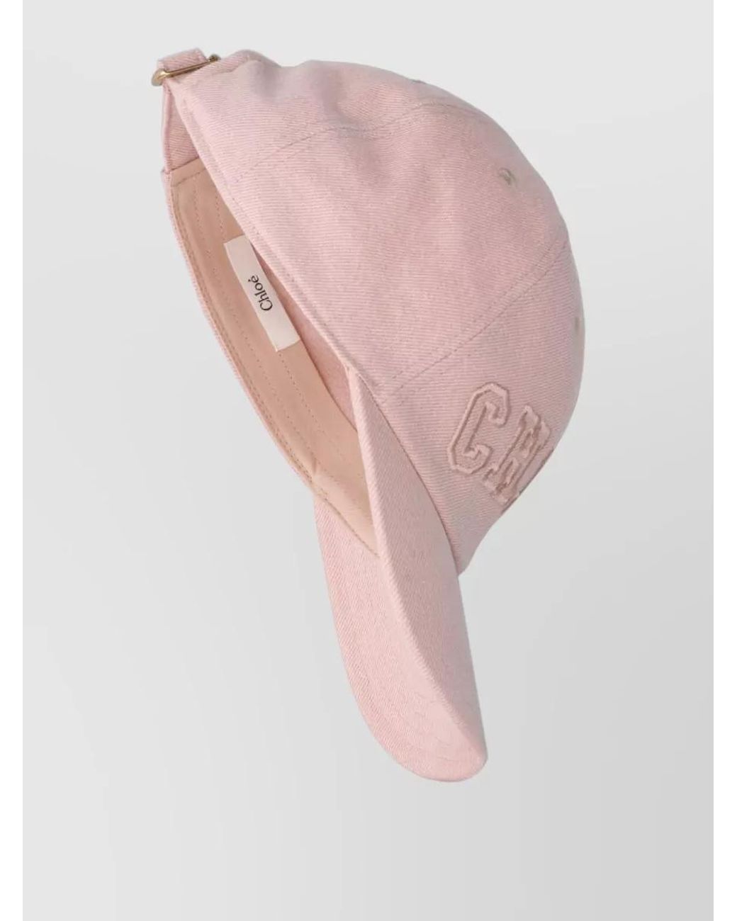 Chloé Pink Cotton Logo Baseball Cap