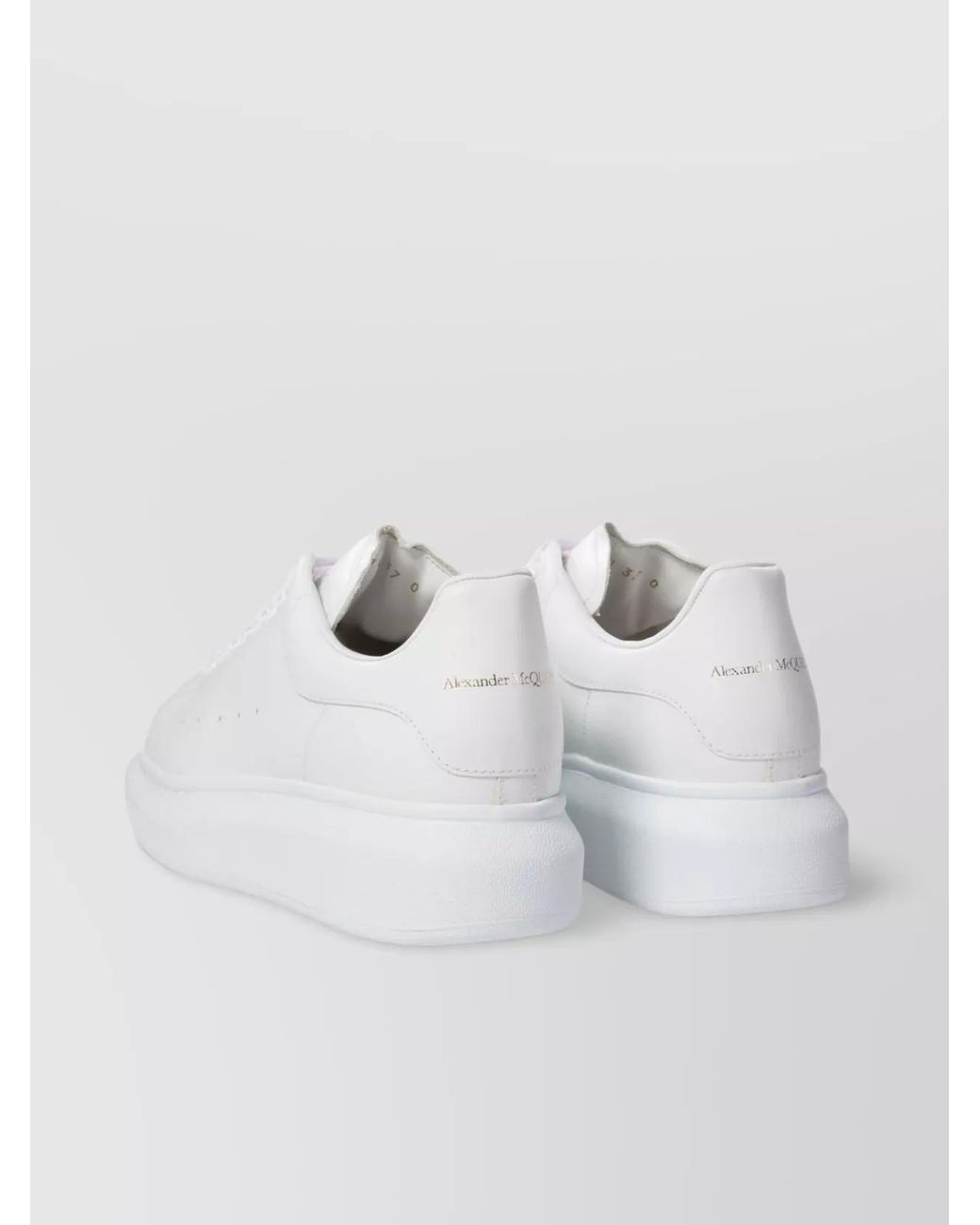 McQueen White Leather Oversized Low-Top Sneakers