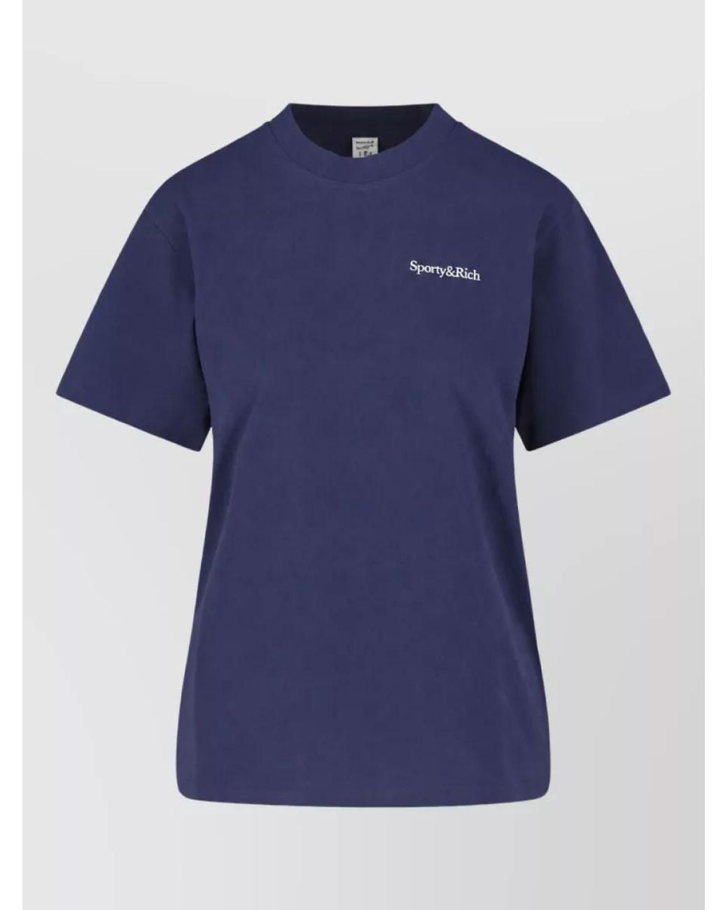 Sporty & Rich Blue Cotton Short-Sleeve T-Shirt