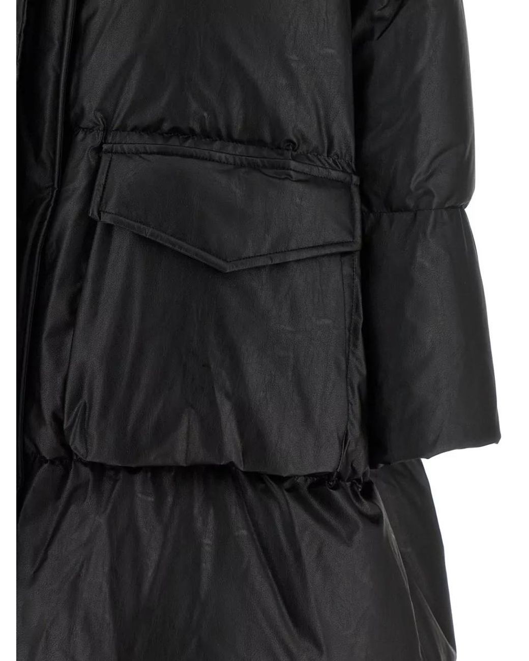 MM6 by Maison Margiela Black Down Quilted Long Puffer Jacket