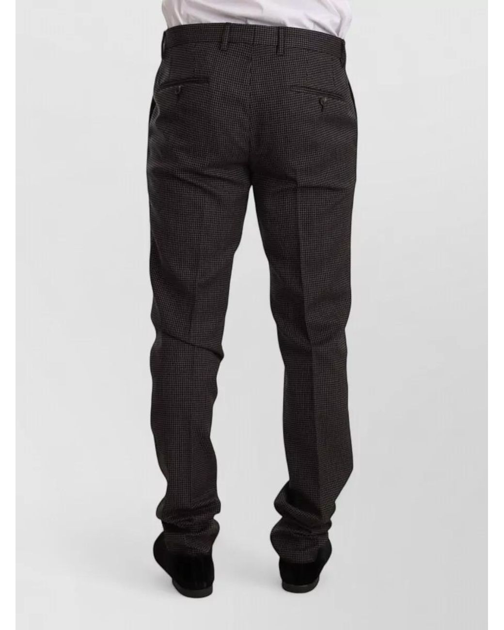 Dolce & Gabbana Black Virgin Wool Single Breasted Suit for men
