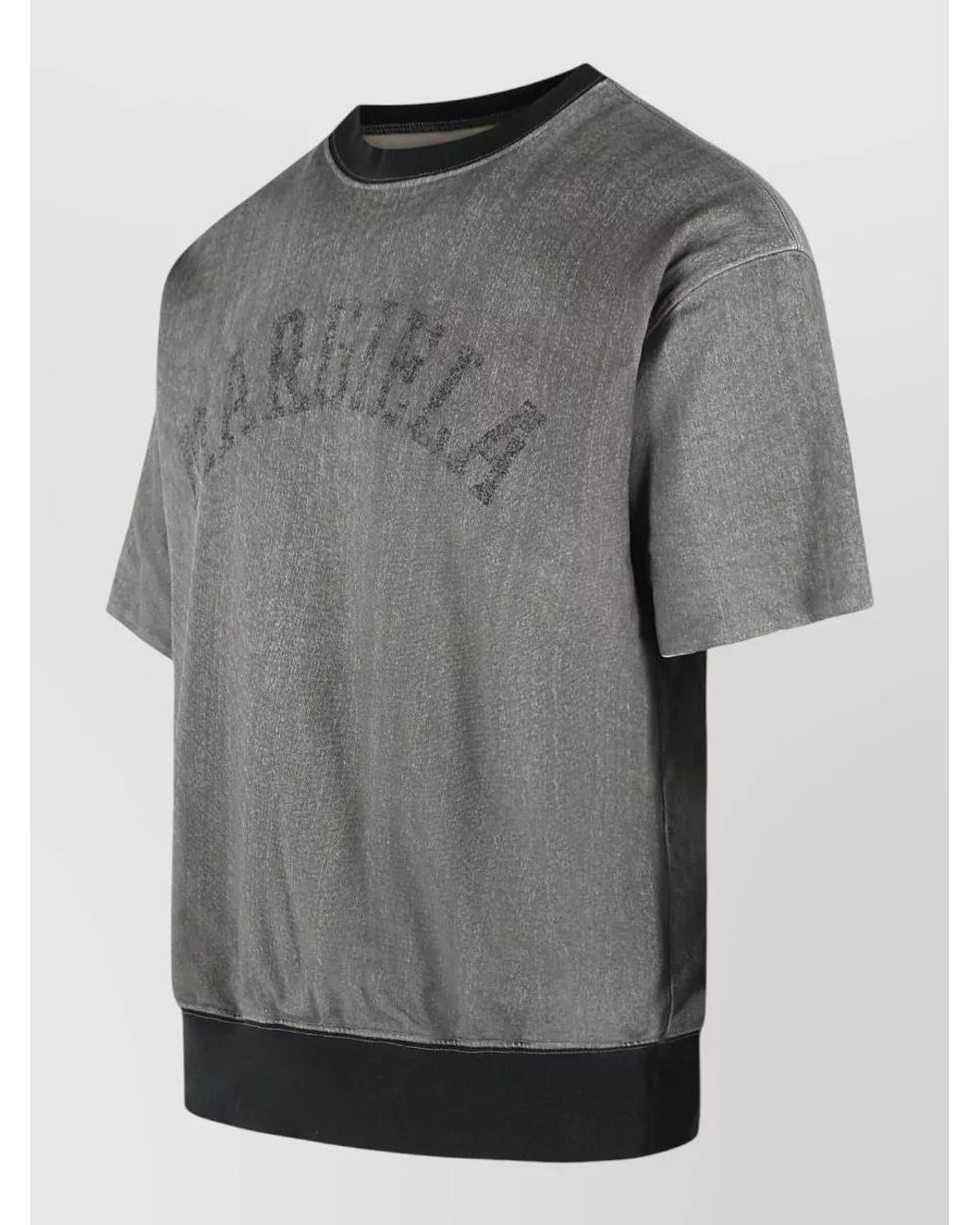 Maison Margiela Gray Logo-Print Short-Sleeve T-Shirt for men