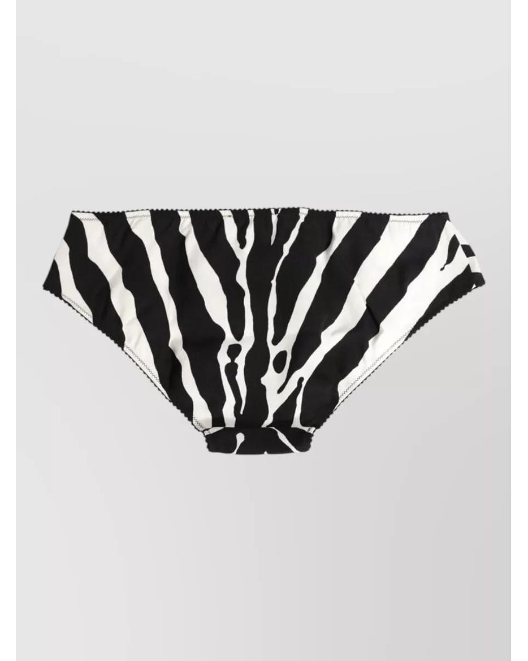 Dolce & Gabbana Black Silk Zebra Print Briefs
