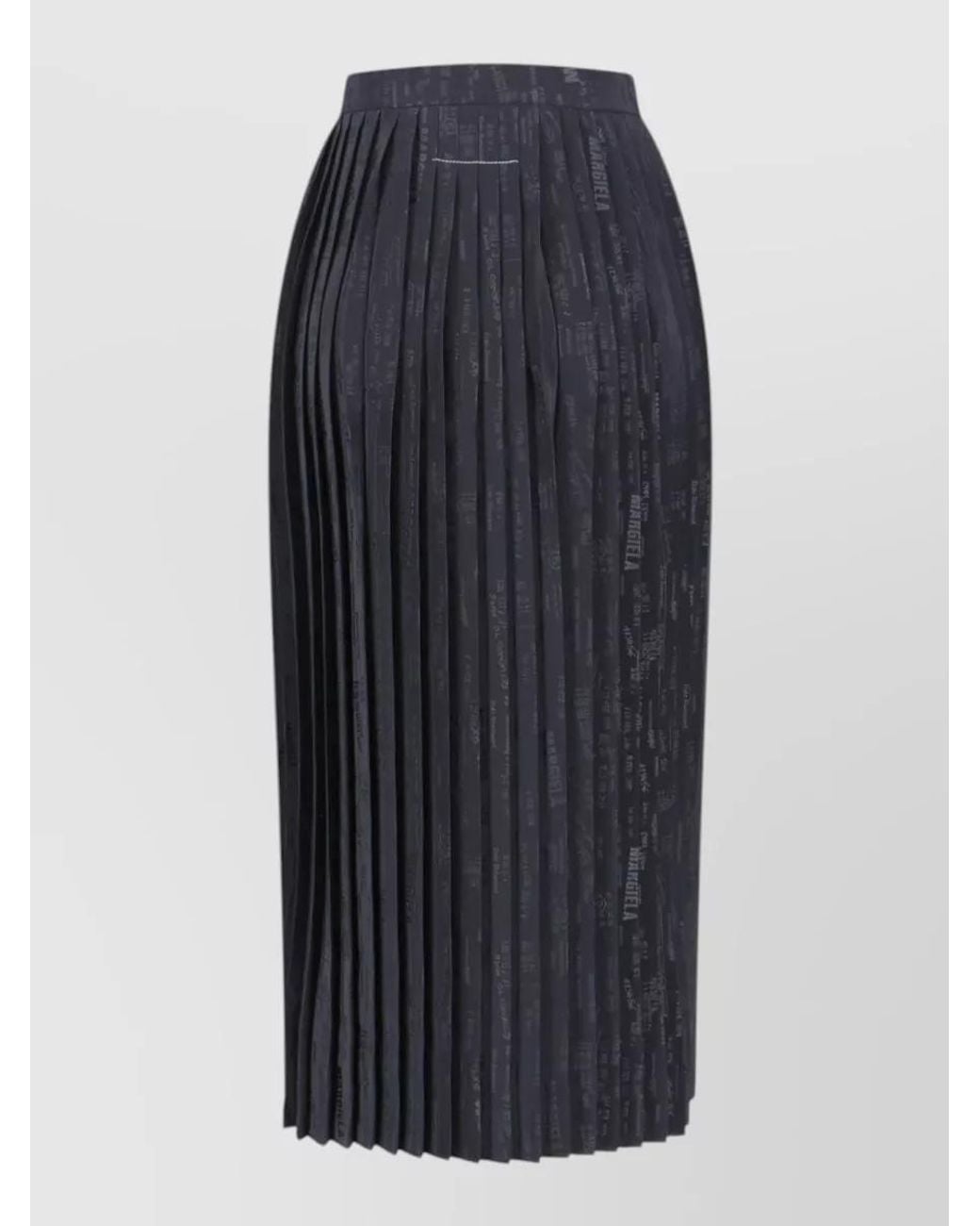 MM6 by Maison Margiela Blue Midi Pleated Skirt