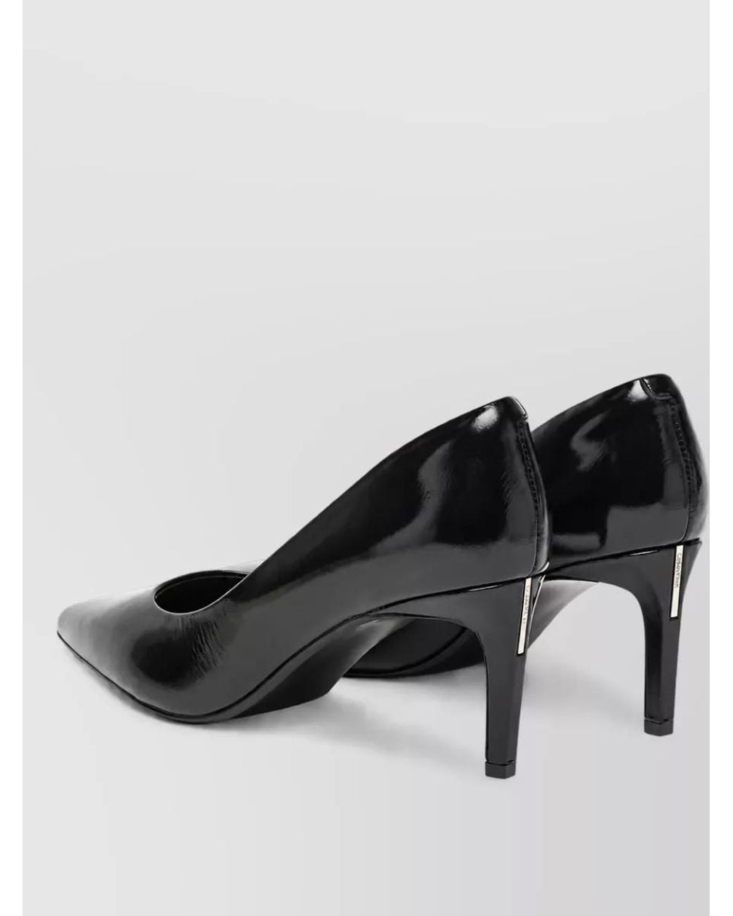Calvin Klein Black Leather Stiletto Pumps