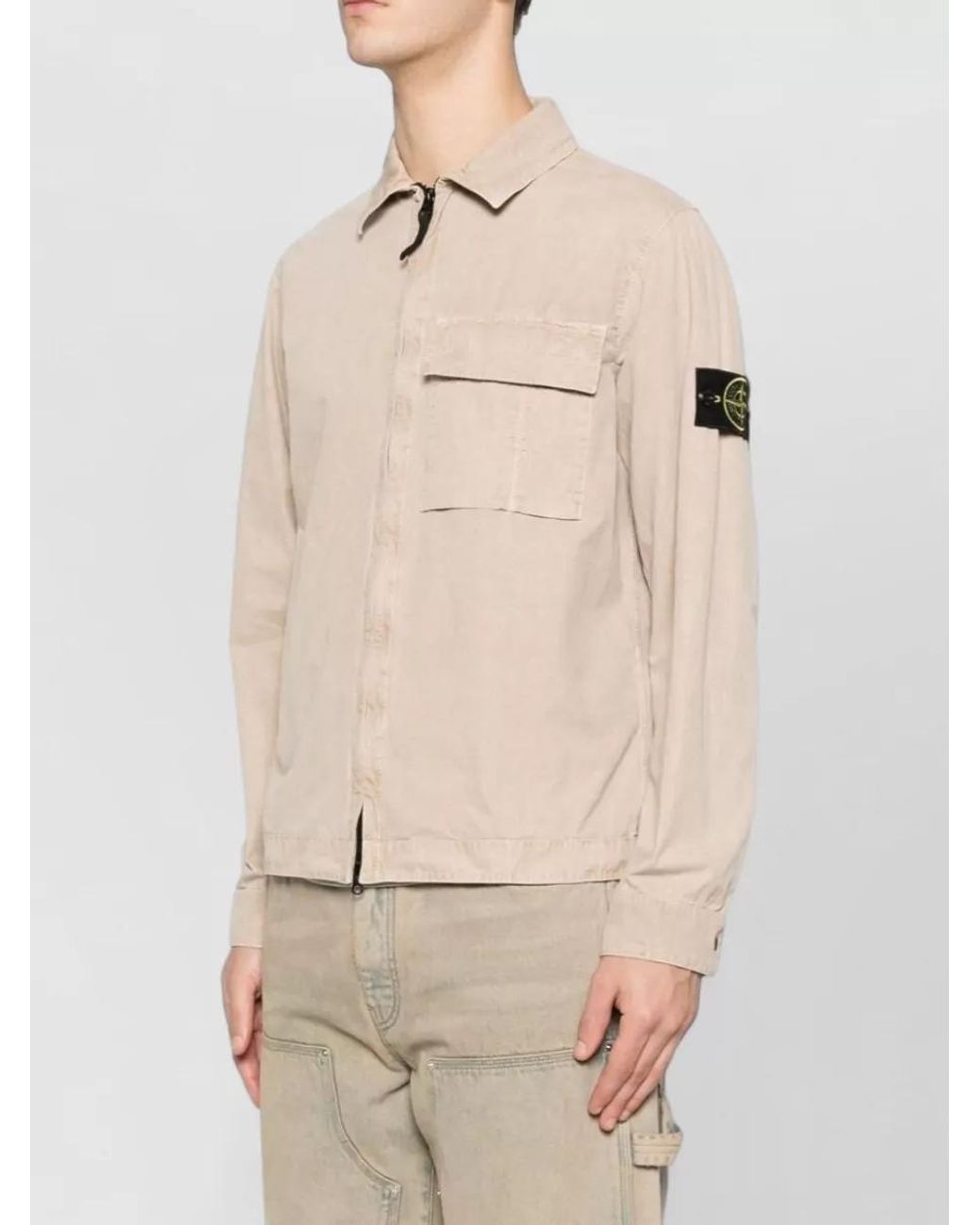 Stone Island Natural Cotton Overshirt for men