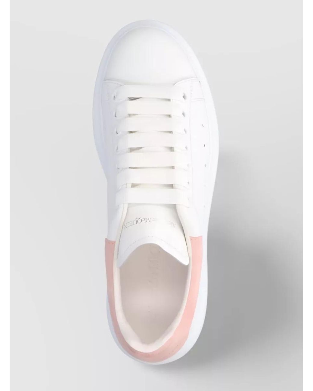 McQueen White Leather Oversized Low-Top Sneakers