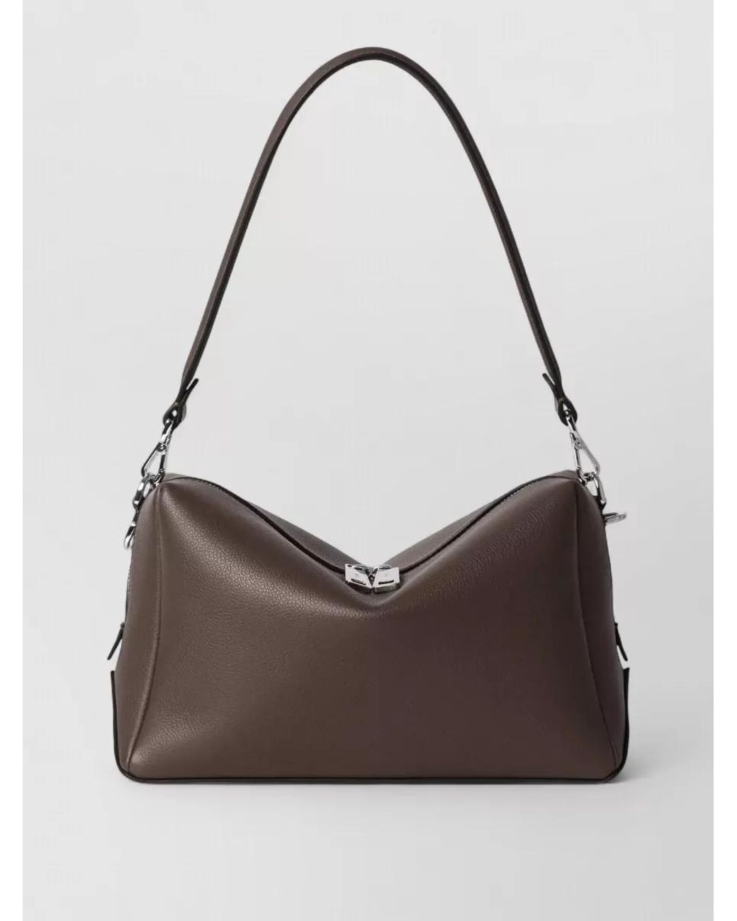 Fendi Brown Leather Lui Medium Shoulder Bag for men