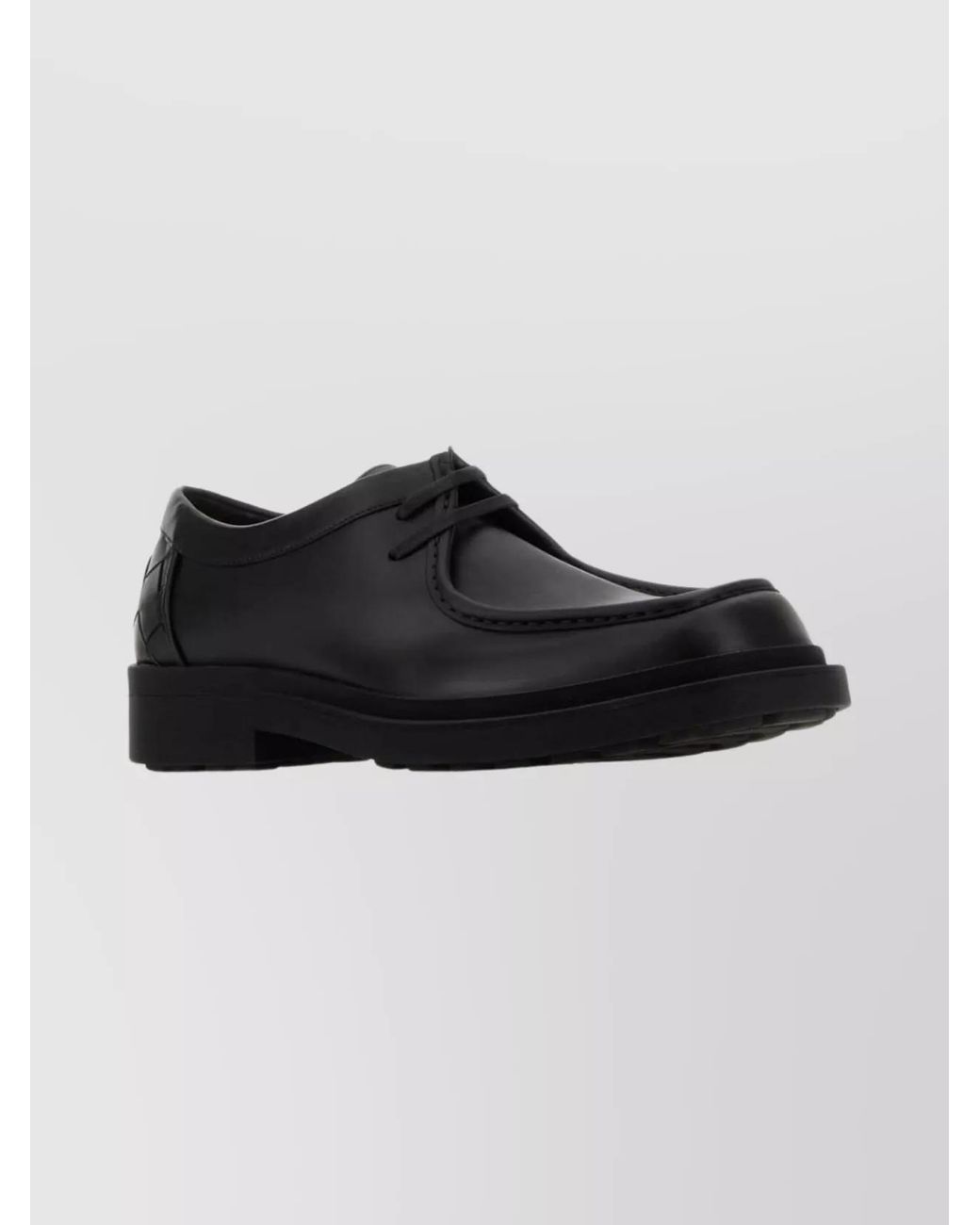 Bottega Veneta Black Leather Lace-Up Shoes for men