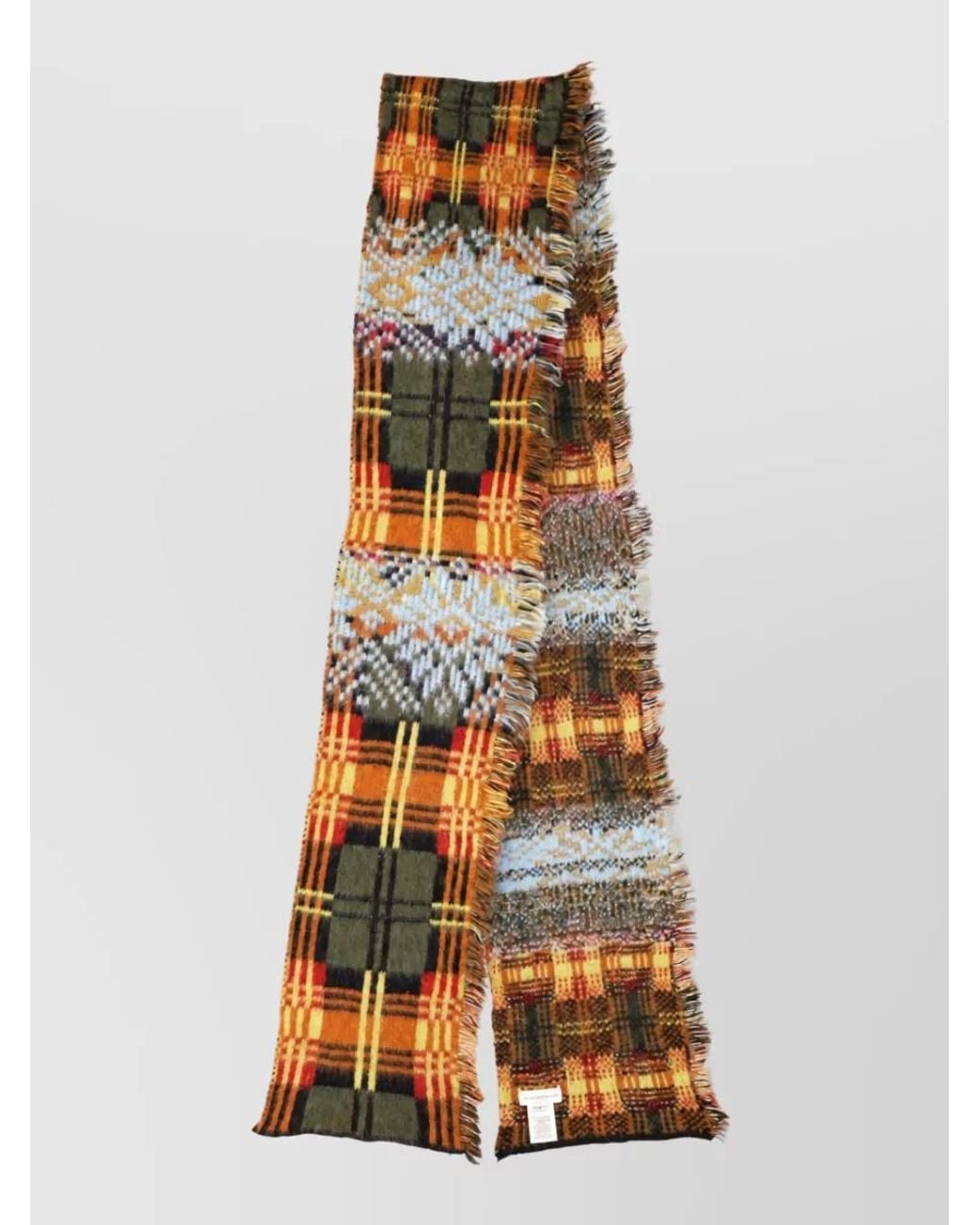 Dries Van Noten White Alpaca Wool Scarf