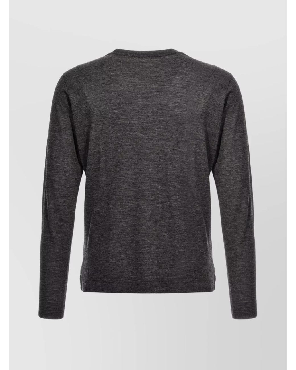 Zanone Black Fine-Knit Virgin Wool Crewneck Sweater for men