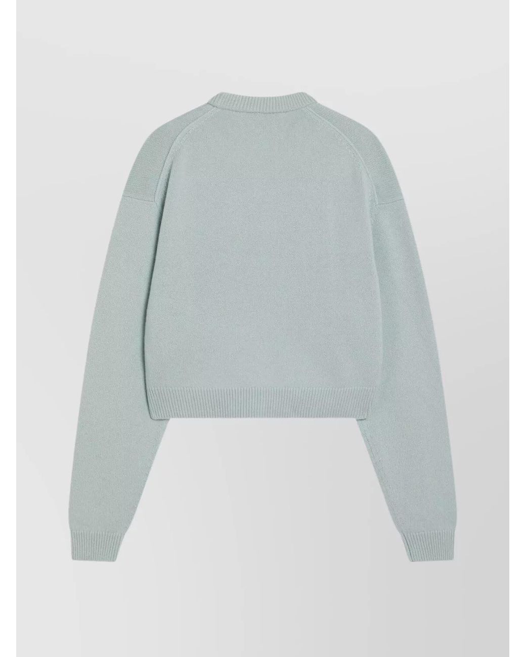 Acne Blue Wool V-Neck Sweater