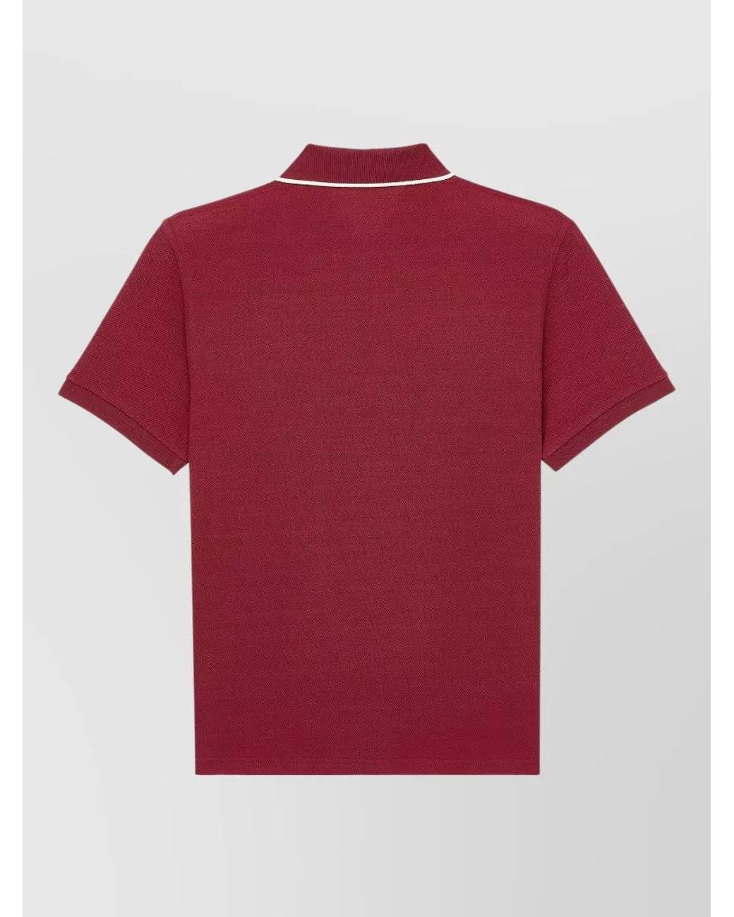 Saint Laurent Red Cassandre Cotton Pique Polo T-Shirt for men