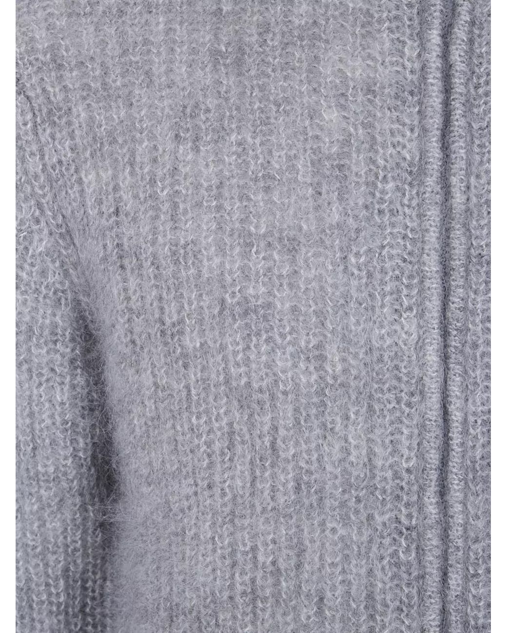 Aspesi Blue Mohair Wool Zip Up Jacket for men