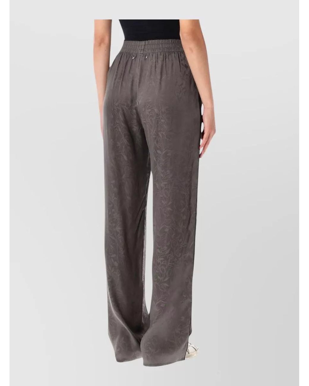 Golden Goose Deluxe Brand Gray Viscose Jacquard Wide-Leg Pajama Pants