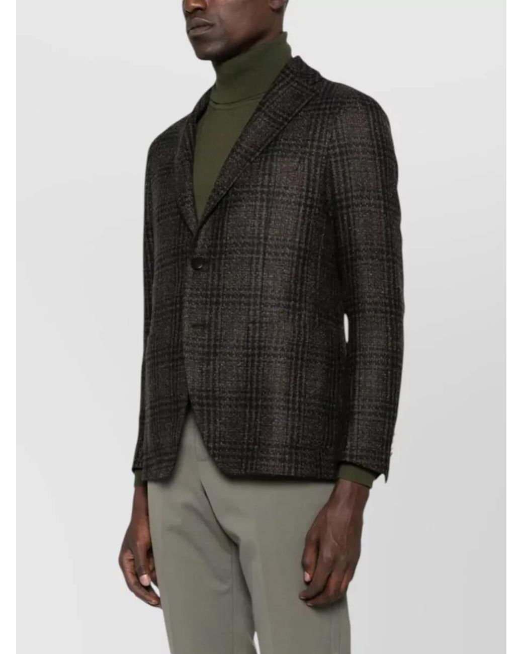 Tagliatore Black Virgin Wool Suit Jacket for men