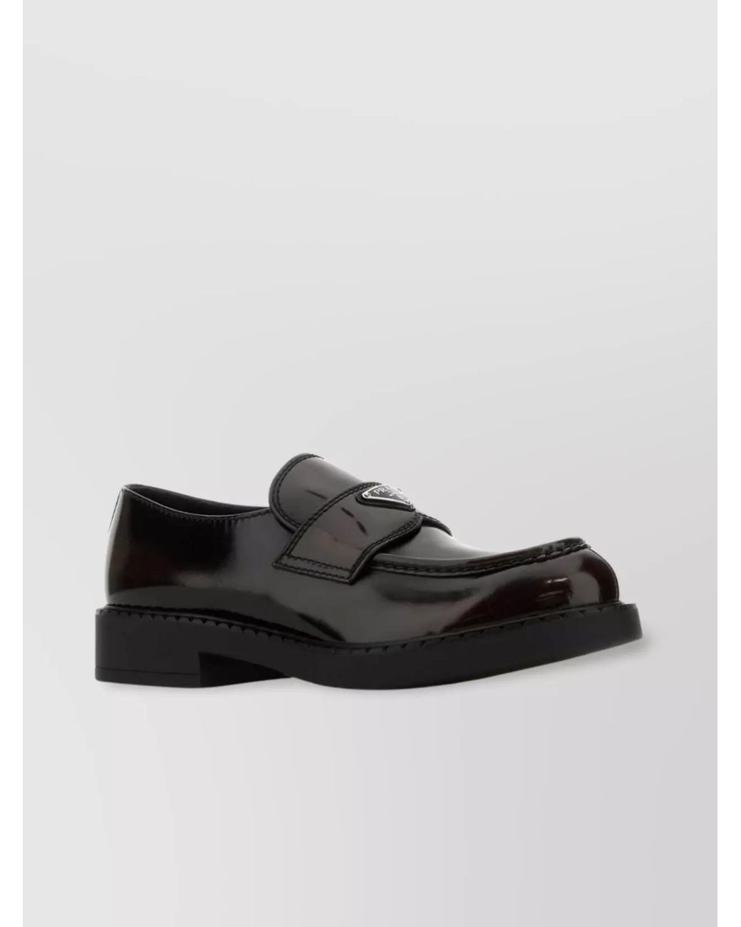Prada Black Leather Loafers for men