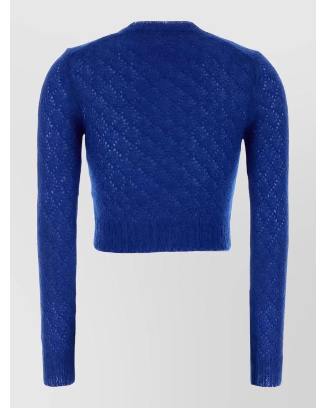 Jil Sander Blue Mohair Silk Sweater